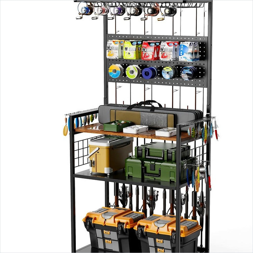 Rod Storage Rack Pegboard — BiteClutch Fishing Storage
