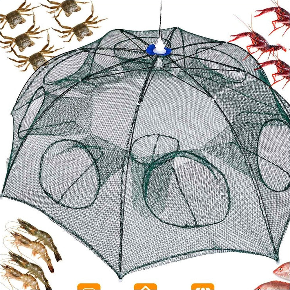Foldable Crab Bait Trap — BiteClutch Fishing Net