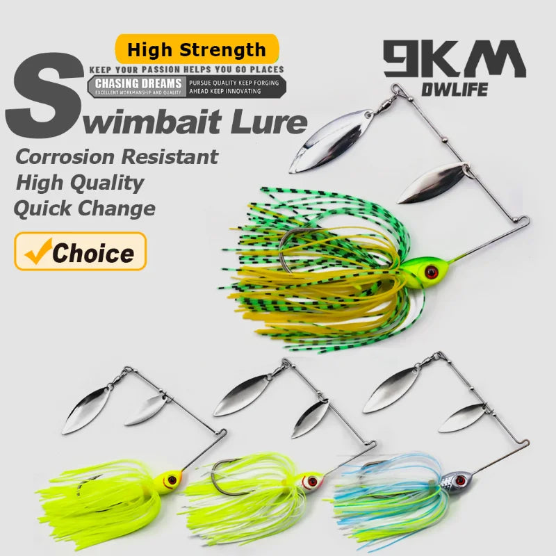 Spinnerbait with Blade — Bass Swimbait, Stainless