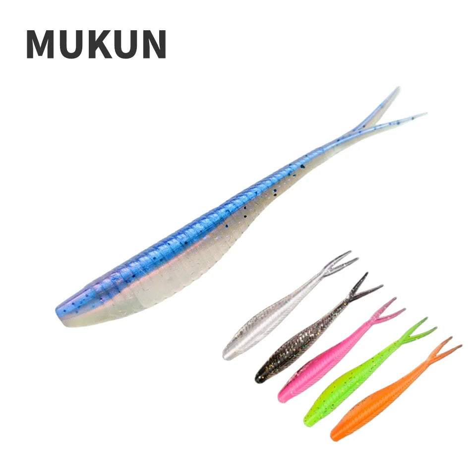 Split-Tail Jerk Shad — Soft Minnow Crankbait, 10 Pack
