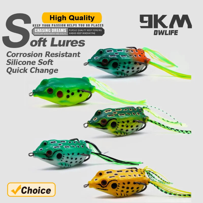 Fork-Tail Frog Lure — Topwater Bass Bait, 6 Weights