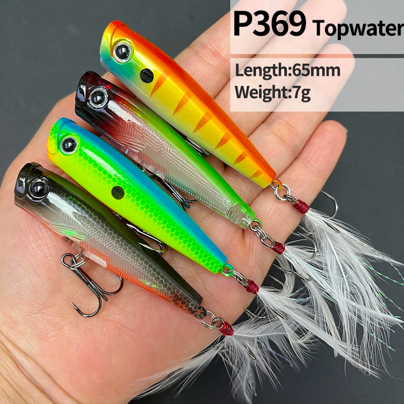Topwater Popper — Compact 65mm, Pike & Perch