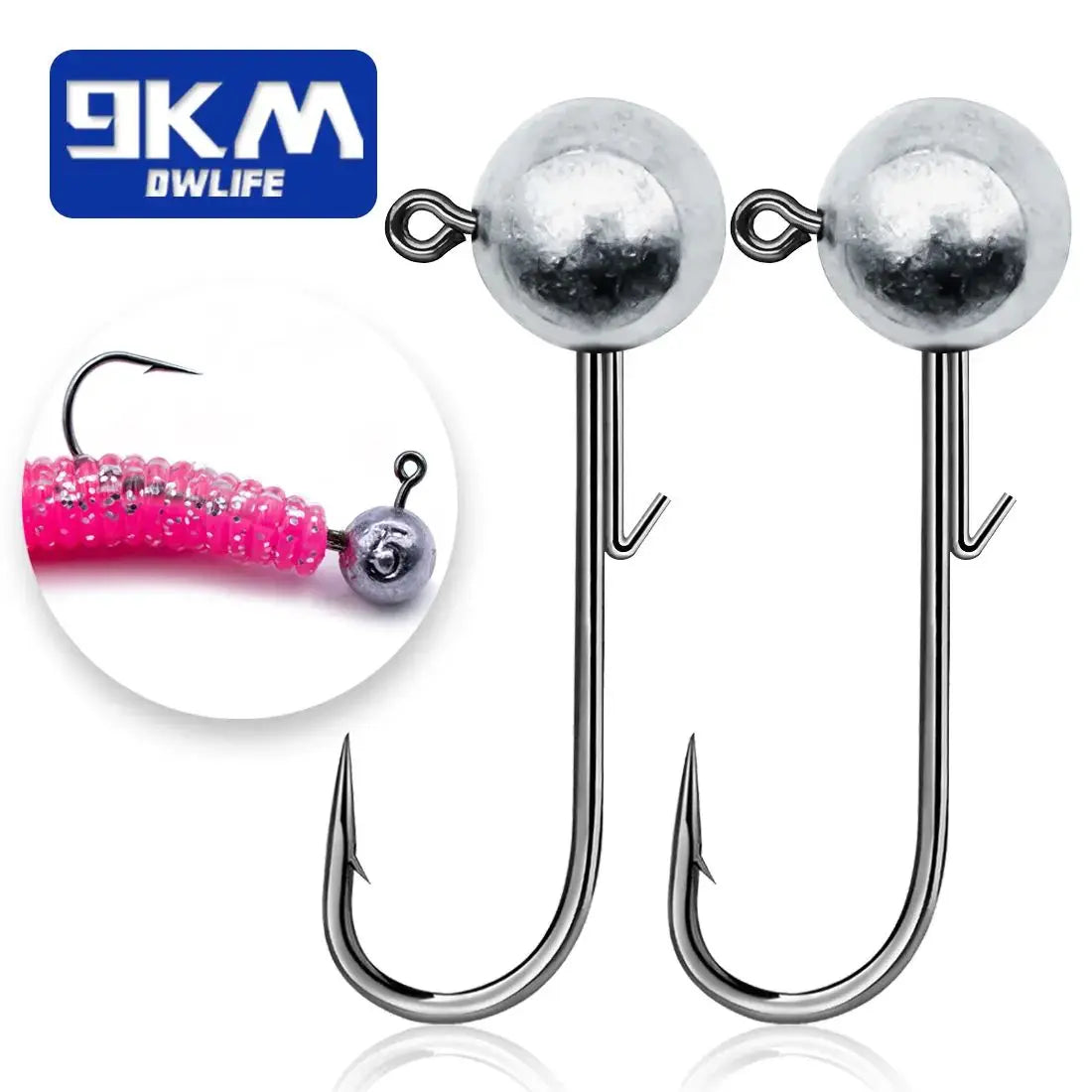 Round Jig Head Hooks — 5 to 20 Pack, Soft Lures