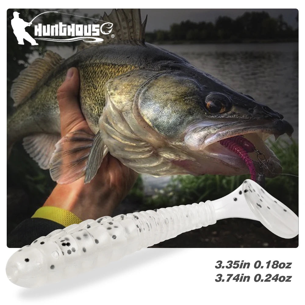 T-Tail Shad Soft Bait — 5 Pack, Bass Silicone