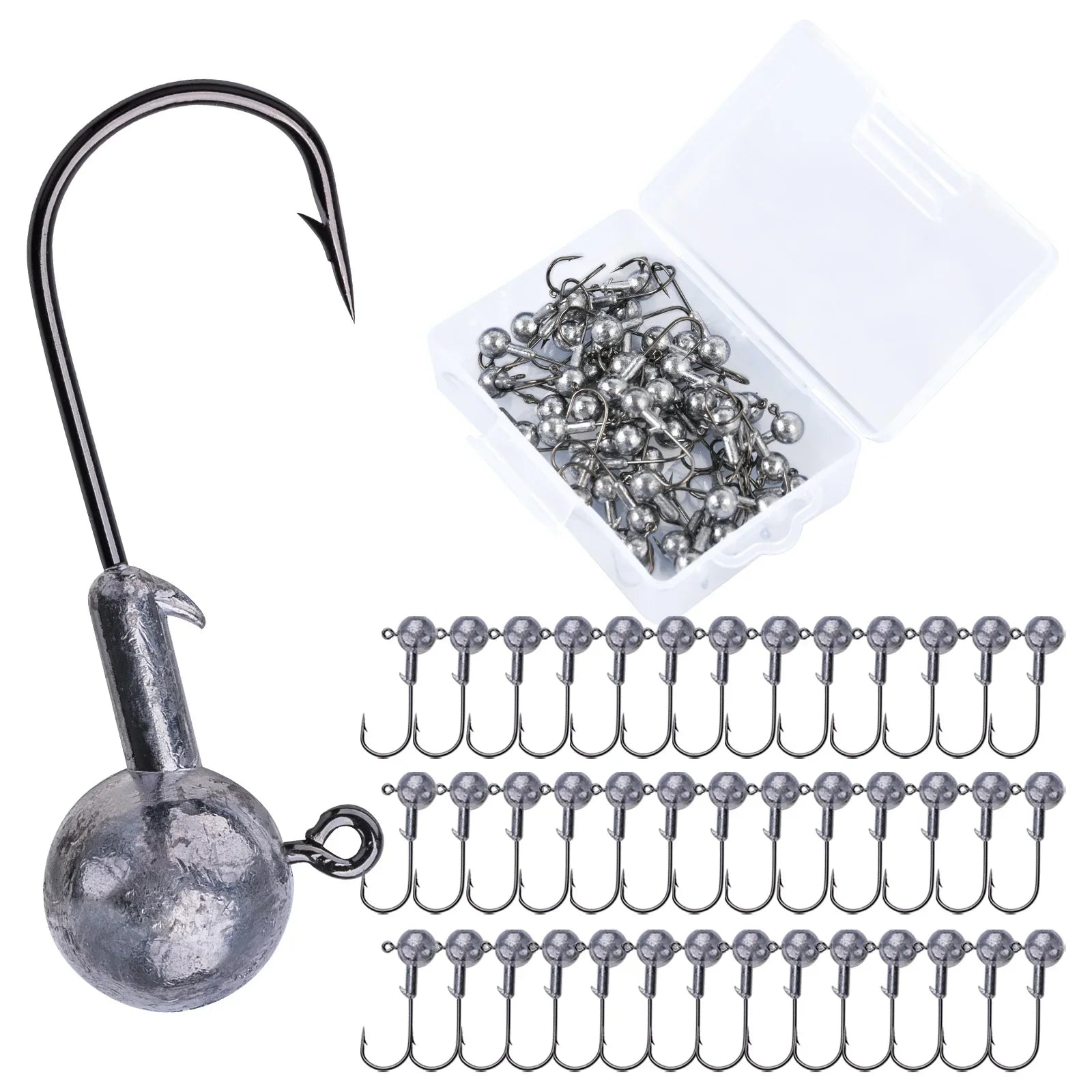 Crank Jig Head Hooks — 10 Pack, 0.6g to 20g