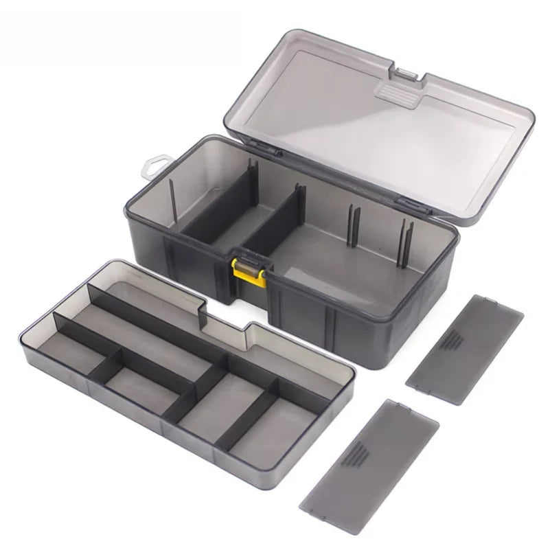 Waterproof Tackle Box — Double Layer, Hooks & Lures