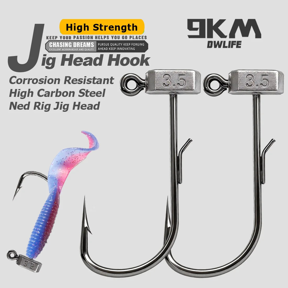 Ned Rig Jig Hooks — Welded Wire, 10 to 20 Pack