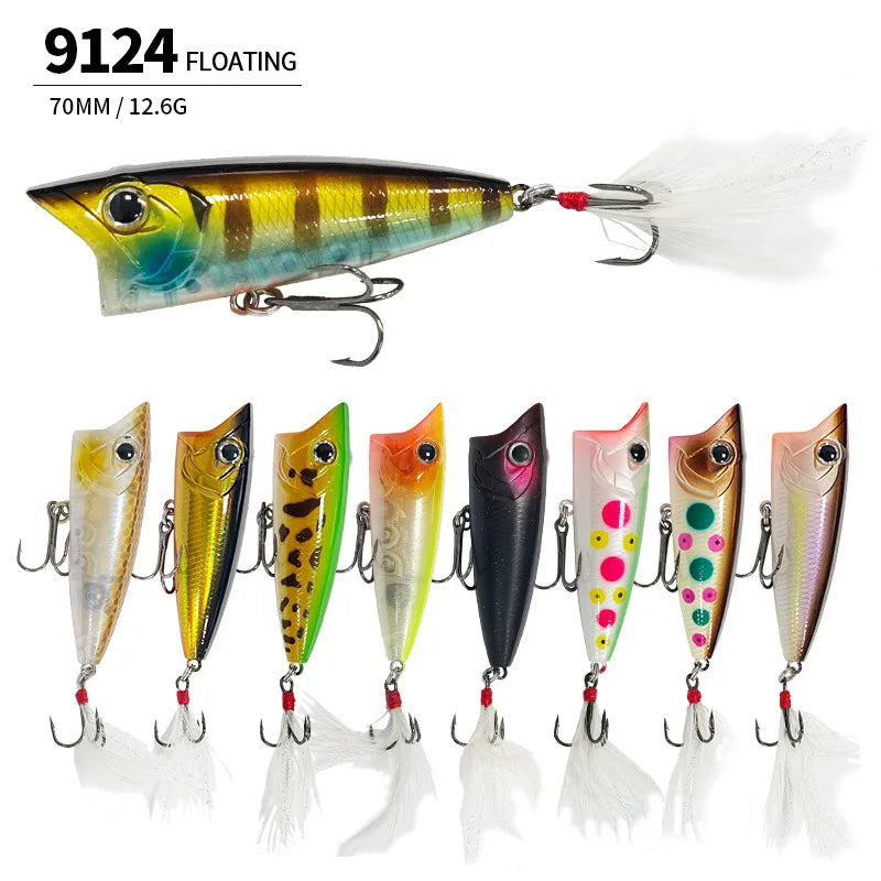 RIPPLE Popper — Topwater Hard Bait, 70mm