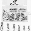 Ball Bearing Swivels — 50 Pack with Split Rings