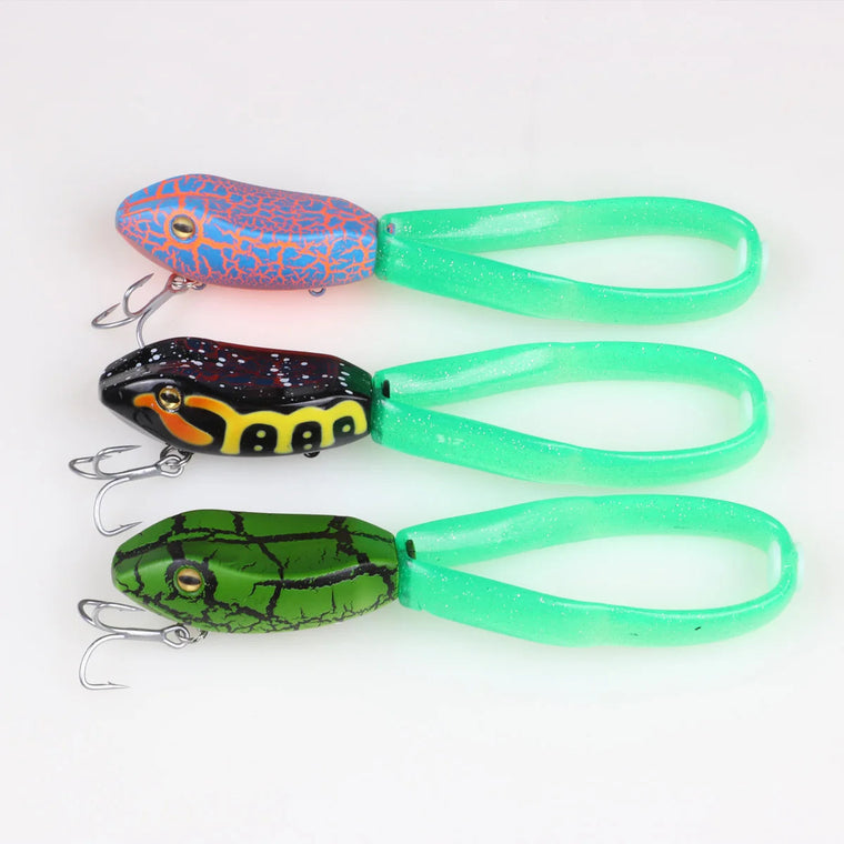 22Pcs Hard Lure & Soft Frog Kit – Popper, Minnow, Pencil & VIB Luminous Set
