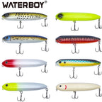 5Pcs Topwater Pencil Lure – 13g 10cm Floating Rotating Tail For Bass & Trout